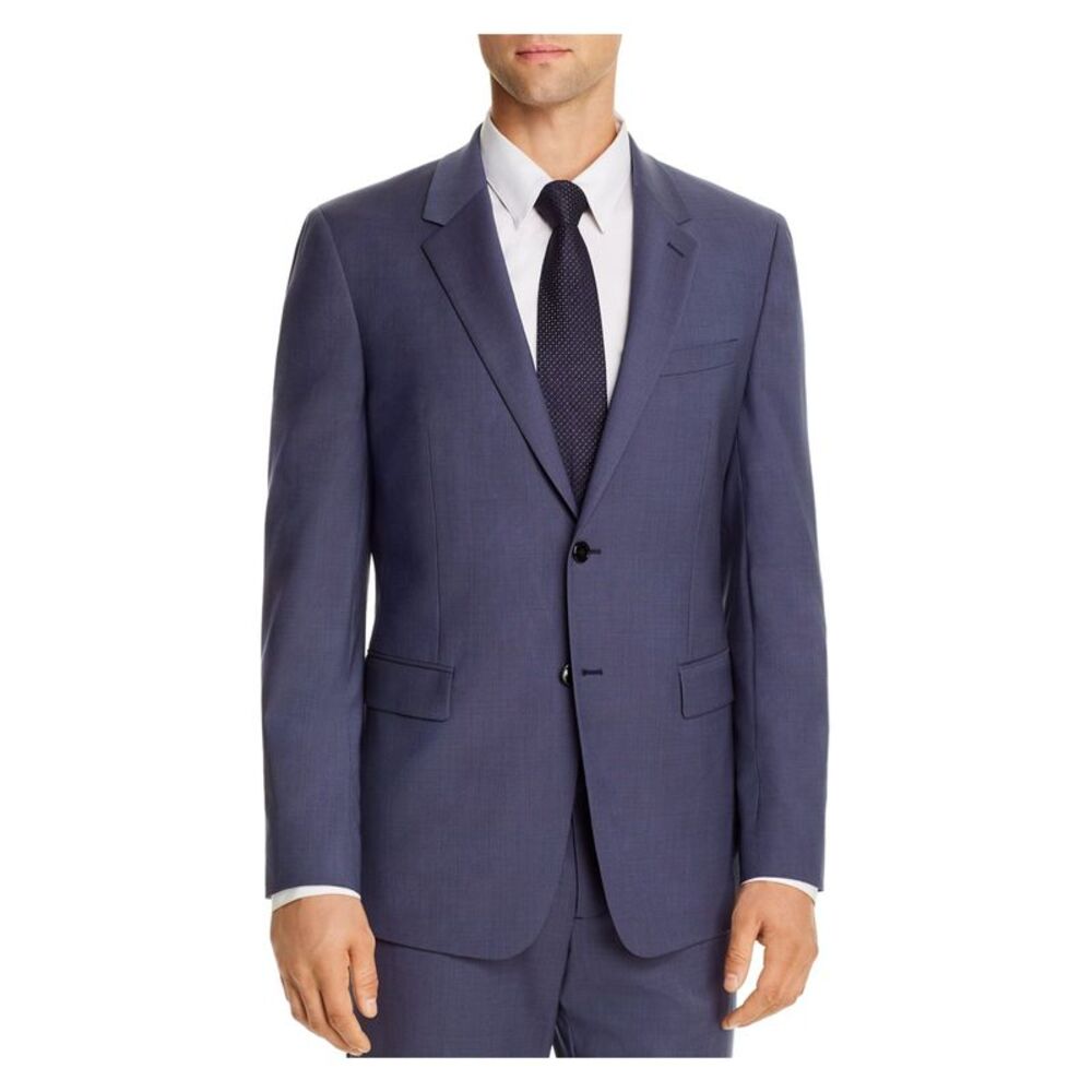 THEORY Mens Chambers Blue Single Breasted Slim Fit Suit Separate Blazer 40S